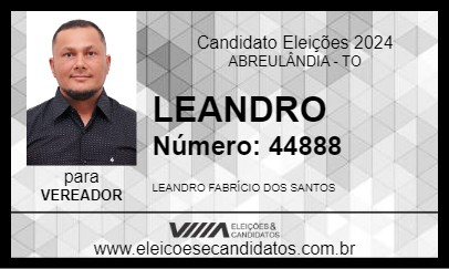 Candidato LEANDRO 2024 - ABREULÂNDIA - Eleições