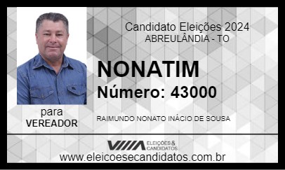 Candidato NONATIM 2024 - ABREULÂNDIA - Eleições