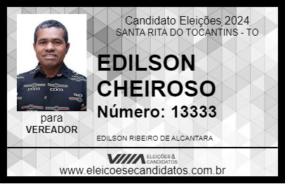 Candidato EDILSON CHEIROSO 2024 - SANTA RITA DO TOCANTINS - Eleições