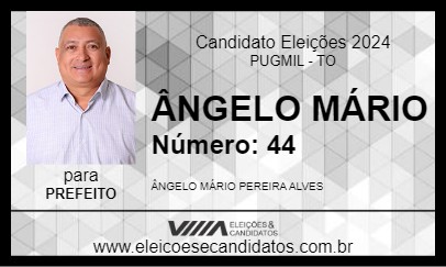 Candidato ÂNGELO MÁRIO 2024 - PUGMIL - Eleições