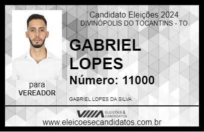 Candidato GABRIEL LOPES 2024 - DIVINÓPOLIS DO TOCANTINS - Eleições