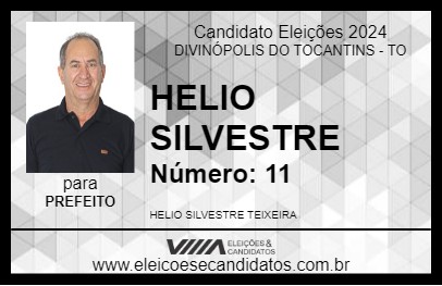 Candidato HELIO SILVESTRE 2024 - DIVINÓPOLIS DO TOCANTINS - Eleições