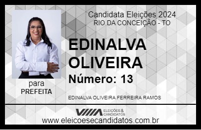 Candidato EDINALVA OLIVEIRA 2024 - RIO DA CONCEIÇÃO - Eleições