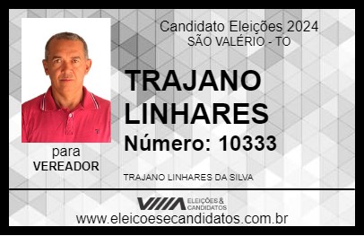 Candidato TRAJANO LINHARES 2024 - SÃO VALÉRIO - Eleições