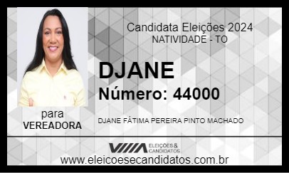 Candidato DJANE 2024 - NATIVIDADE - Eleições