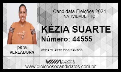 Candidato KÉZIA SUARTE 2024 - NATIVIDADE - Eleições