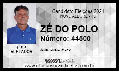 Candidato ZÉ DO POLO 2024 - NOVO ALEGRE - Eleições