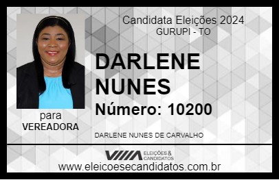 Candidato DARLENE NUNES 2024 - GURUPI - Eleições