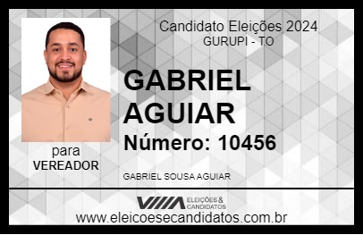 Candidato GABRIEL AGUIAR 2024 - GURUPI - Eleições