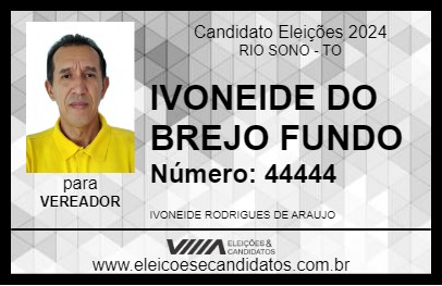 Candidato IVONEIDE DO BREJO FUNDO 2024 - RIO SONO - Eleições