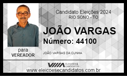 Candidato JOÃO VARGAS 2024 - RIO SONO - Eleições