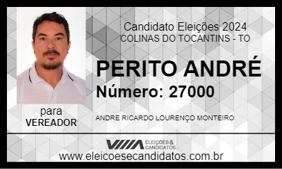 Candidato PERITO ANDRÉ  2024 - COLINAS DO TOCANTINS - Eleições