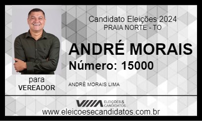 Candidato ANDRÉ MORAIS 2024 - PRAIA NORTE - Eleições