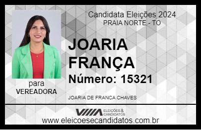 Candidato JOARIA FRANÇA 2024 - PRAIA NORTE - Eleições