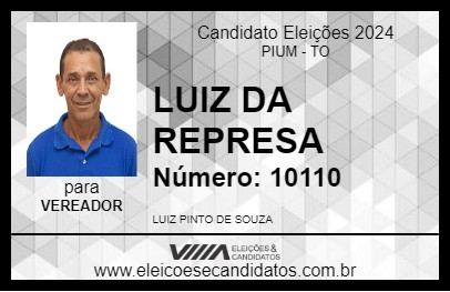 Candidato LUIZ DA REPRESA 2024 - PIUM - Eleições