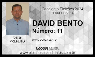 Candidato DAVID BENTO 2024 - FILADÉLFIA - Eleições