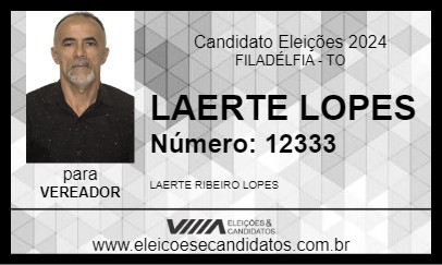 Candidato LAERTE LOPES 2024 - FILADÉLFIA - Eleições