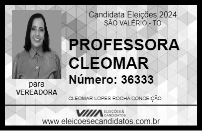 Candidato PROFESSORA CLEOMAR 2024 - SÃO VALÉRIO - Eleições