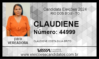 Candidato CLAUDIENE 2024 - RIO DOS BOIS - Eleições