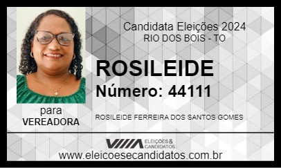 Candidato ROSILEIDE 2024 - RIO DOS BOIS - Eleições