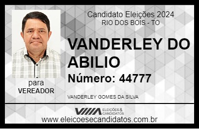 Candidato VANDERLEY DO ABILIO 2024 - RIO DOS BOIS - Eleições