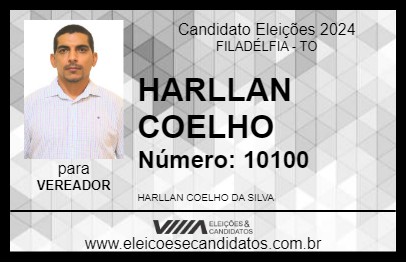 Candidato HARLLAN COELHO 2024 - FILADÉLFIA - Eleições