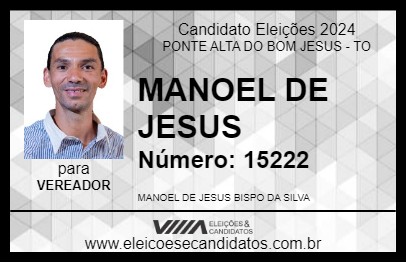 Candidato MANOEL JESUS 2024 - PONTE ALTA DO BOM JESUS - Eleições