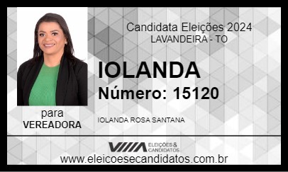 Candidato IOLANDA 2024 - LAVANDEIRA - Eleições