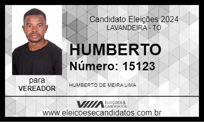 Candidato HUMBERTO 2024 - LAVANDEIRA - Eleições