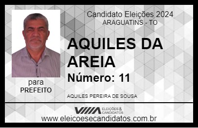 Candidato AQUILES DA AREIA 2024 - ARAGUATINS - Eleições