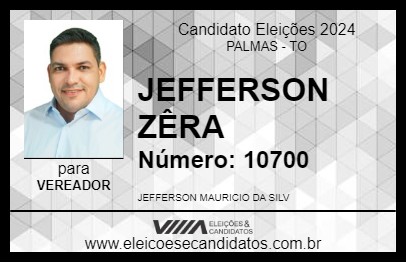 Candidato JEFFERSON ZÊRA 2024 - PALMAS - Eleições