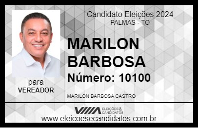 Candidato MARILON BARBOSA 2024 - PALMAS - Eleições