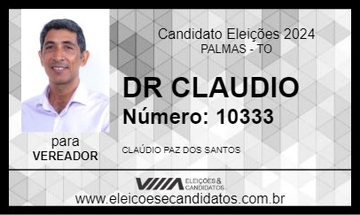 Candidato DR CLAUDIO 2024 - PALMAS - Eleições