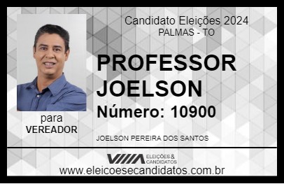 Candidato PROFESSOR JOELSON 2024 - PALMAS - Eleições