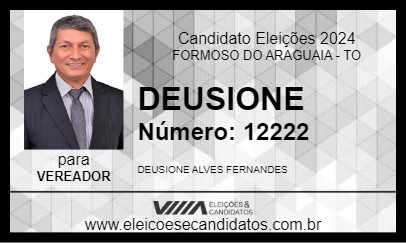 Candidato DEUSIONE 2024 - FORMOSO DO ARAGUAIA - Eleições