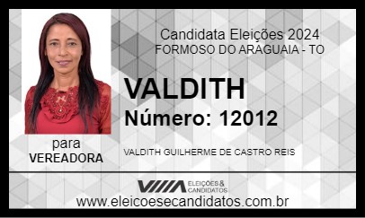 Candidato VALDITH 2024 - FORMOSO DO ARAGUAIA - Eleições