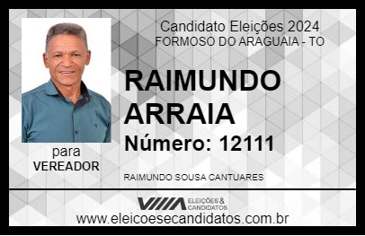 Candidato RAIMUNDO ARRAIA 2024 - FORMOSO DO ARAGUAIA - Eleições