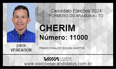 Candidato CHERIM 2024 - FORMOSO DO ARAGUAIA - Eleições