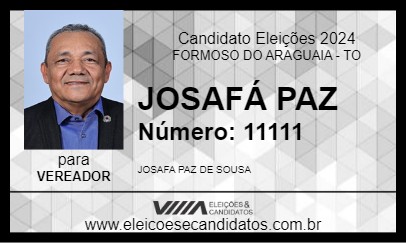 Candidato JOSAFÁ PAZ 2024 - FORMOSO DO ARAGUAIA - Eleições