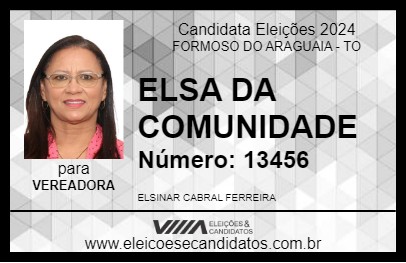 Candidato ELSA DA COMUNIDADE 2024 - FORMOSO DO ARAGUAIA - Eleições