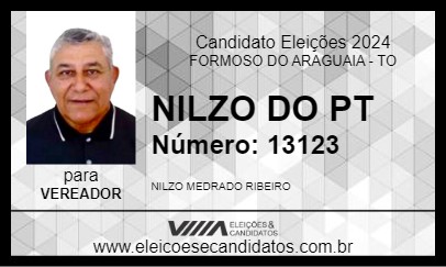 Candidato NILZO DO PT 2024 - FORMOSO DO ARAGUAIA - Eleições