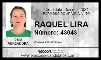 Candidato RAQUEL LIRA 2024 - FORMOSO DO ARAGUAIA - Eleições