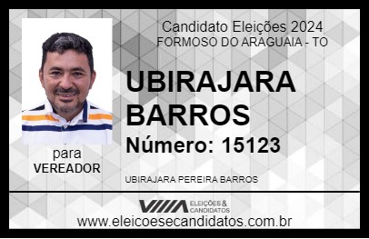 Candidato UBIRAJARA BARROS 2024 - FORMOSO DO ARAGUAIA - Eleições