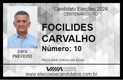 Candidato FOCILIDES CARVALHO 2024 - CENTENÁRIO - Eleições