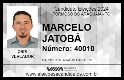 Candidato MARCELO JATOBÁ 2024 - FORMOSO DO ARAGUAIA - Eleições