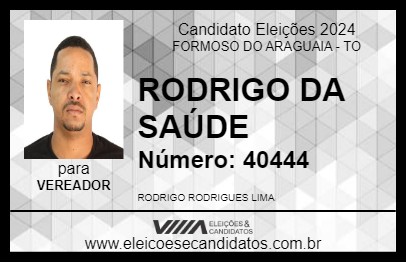 Candidato RODRIGO DA SAÚDE 2024 - FORMOSO DO ARAGUAIA - Eleições