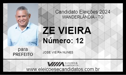 Candidato ZE VIEIRA 2024 - WANDERLÂNDIA - Eleições