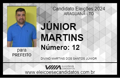 Candidato JÚNIOR MARTINS 2024 - ARAGUANÃ - Eleições