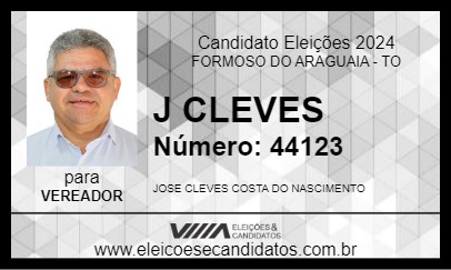 Candidato J CLEVES 2024 - FORMOSO DO ARAGUAIA - Eleições