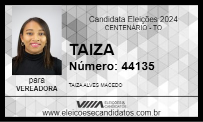 Candidato TAIZA 2024 - CENTENÁRIO - Eleições